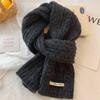 Wool Blended Knitted Scarf Women'S Winter Korean Version Soft Waxy Fashion Versatile Warm Student Couple Autumn And Winter Men