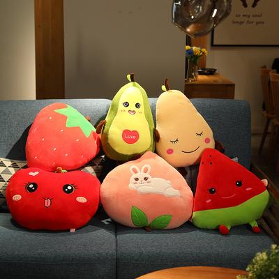 New Cute Fruit Peach Apple Pillow Plush Doll Creative Children's Toys