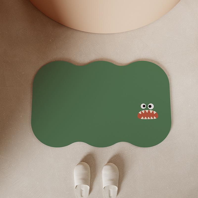 Simple and Interesting Bathroom Carpet Super Absorbent Non-slip Special-shaped Mat Soft Diatom Mud Home Decoration Foot Mat