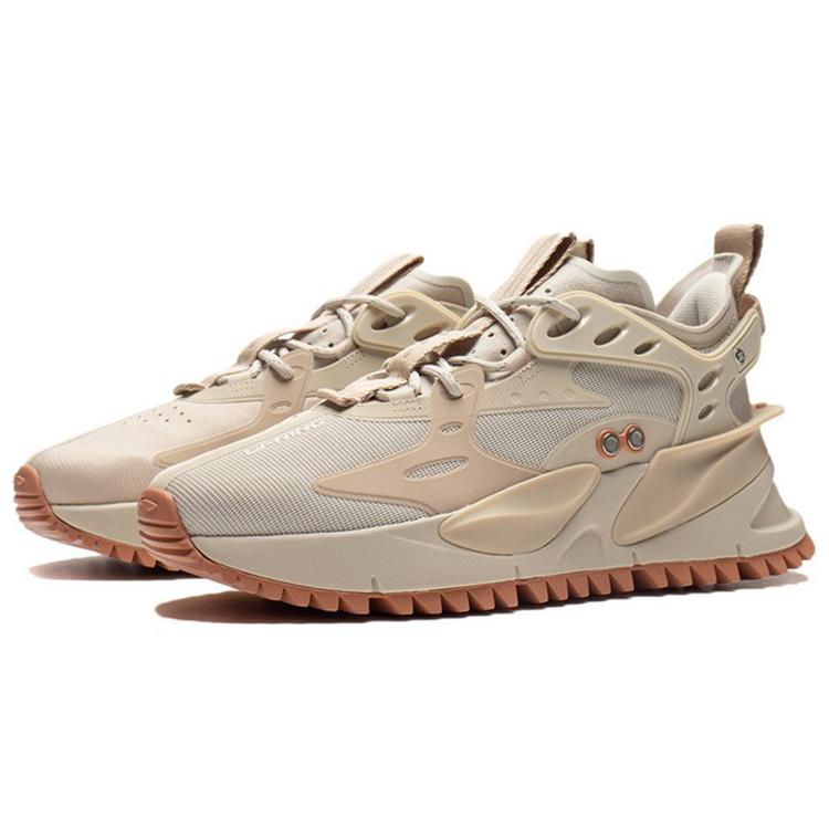 Li Ning CF Trendy Low top Sports Casual Shoes Men's Taupe AGLS033-2