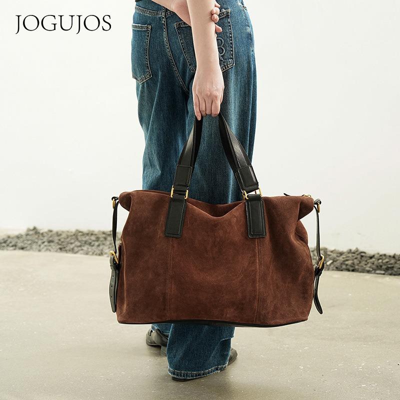 JOGUJOS New Lazy Yongfeng Leather Women's Bag Large Capacity Soft Bag Multifunctional Handbag Underarm Bag Crossbody Bag