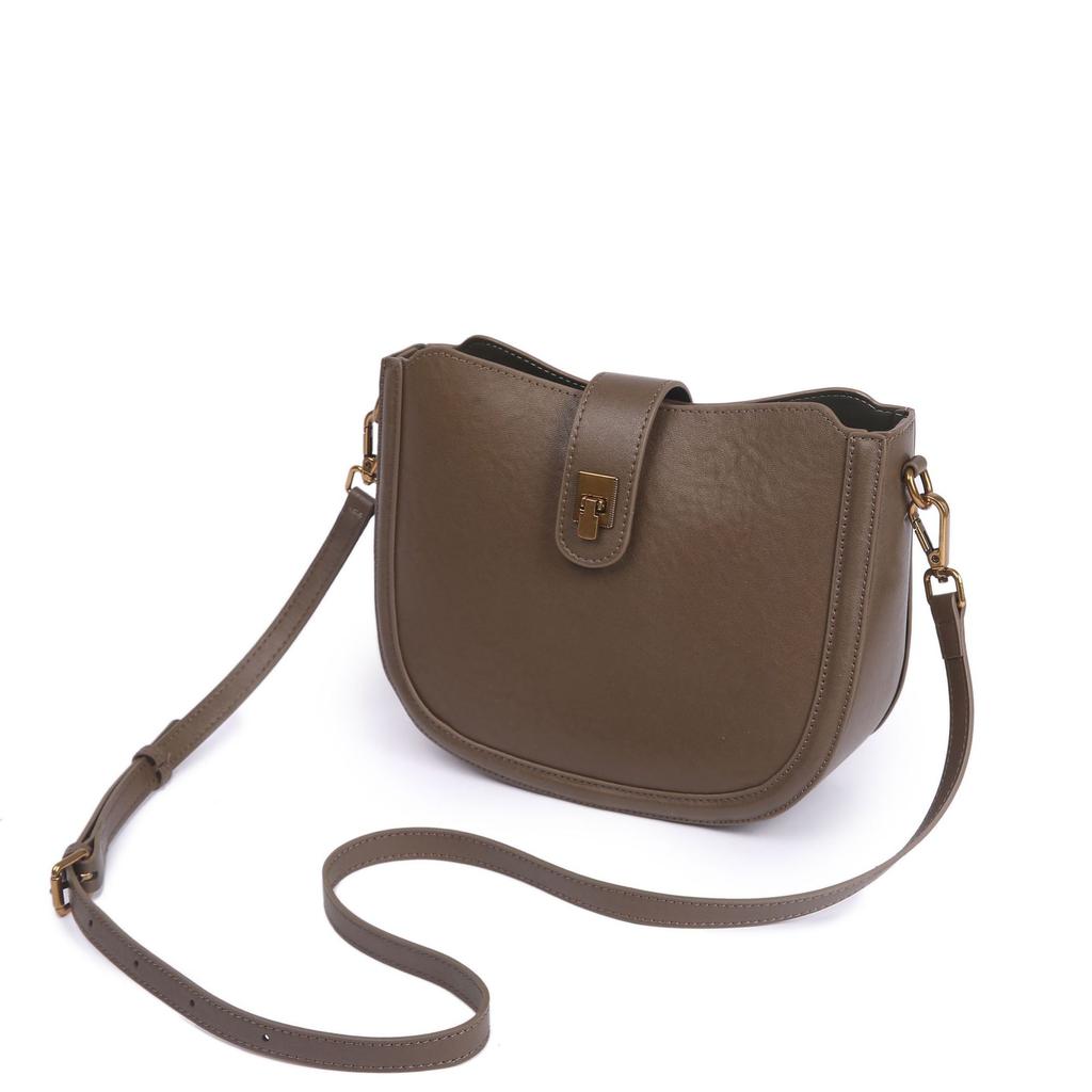 Women's Vegetable Tanned Top Layer Cowhide Bag Minimalist Fashi Practical Dumpling Bag Versatile Crossbody Shoulder Small Bag