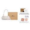 Coach Faye 26 Logo Kordelzug Magnetverschluss Leder Wolken Tasche Damen Handtaschen Kreideweiß CV529-IMCHK