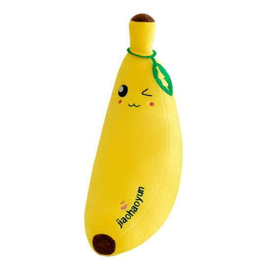 

Banana Throw Pillow Soft Stuffed Fruit Toy for Kids 35/50cm Long Huggable Nap Pillow for Sofa Bed Office Funny Gift for Company Events & Banana Lovers 35cm B