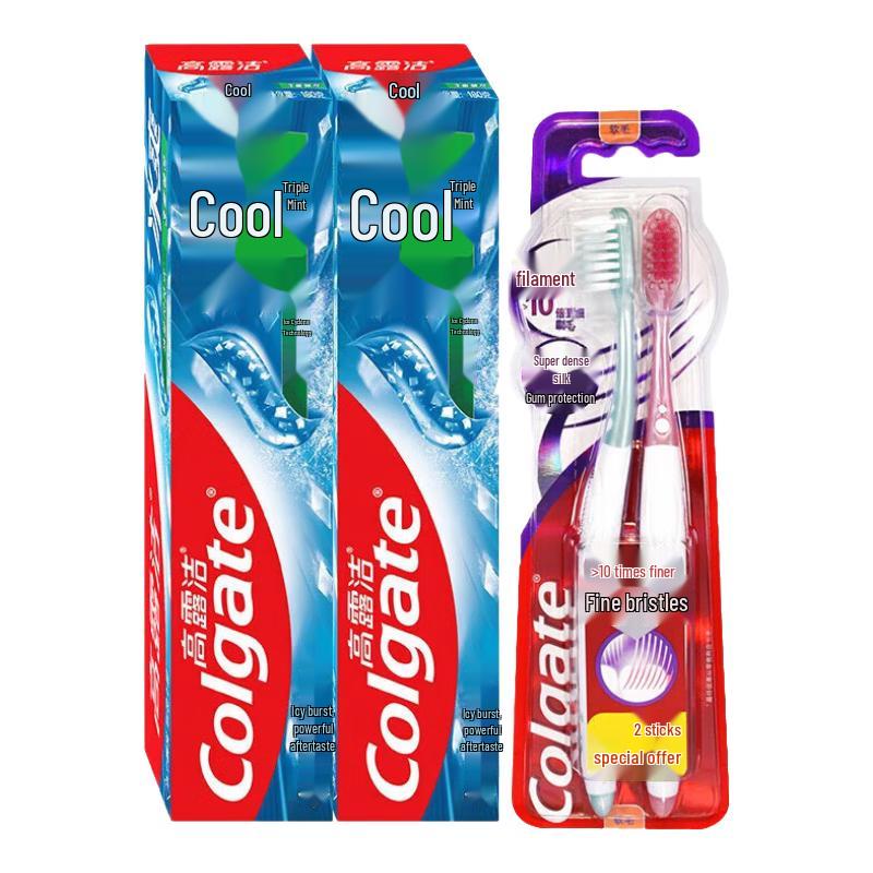 Набор: Зубная паста Colgate Ice Fresh Mint и зубная щетка