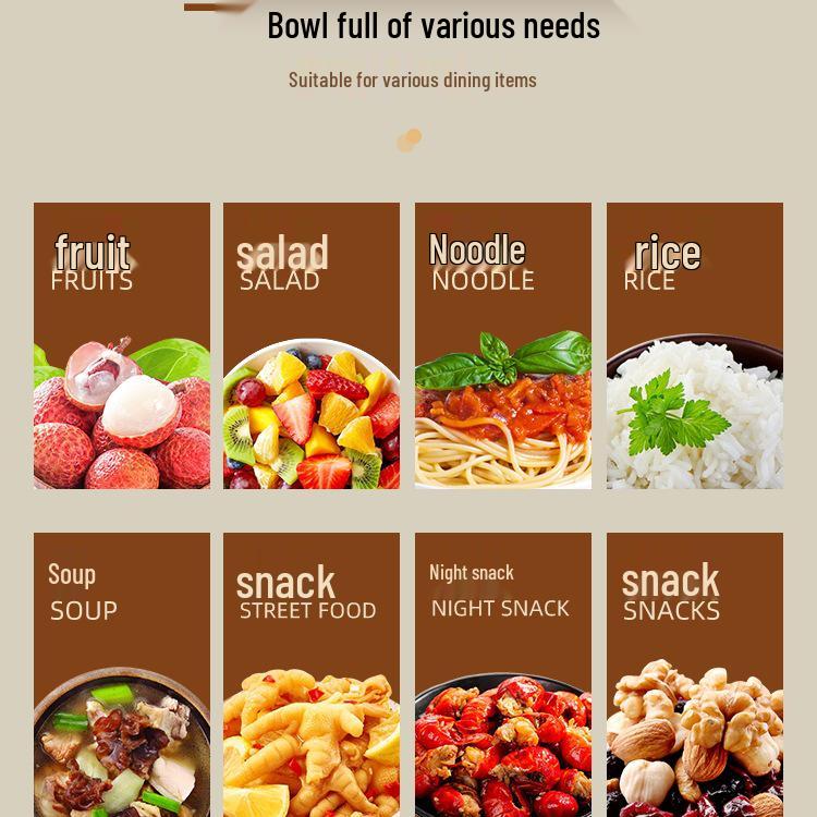 Zesílená jednorázová papírová miska s víčkem na svačiny s sebou