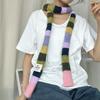 Colorblocks Striped Scarf Soft Comfortable Scarves Autumn Winter Neckerchief for Autumn and Winter Comfortable