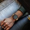 AKNIGHT Natural Leather Easy To Arm Men for Japanese Instruction Manual Men's Watch, Fashionable, Popular, Quartz, Strap, Chronograph, Crystal, See,