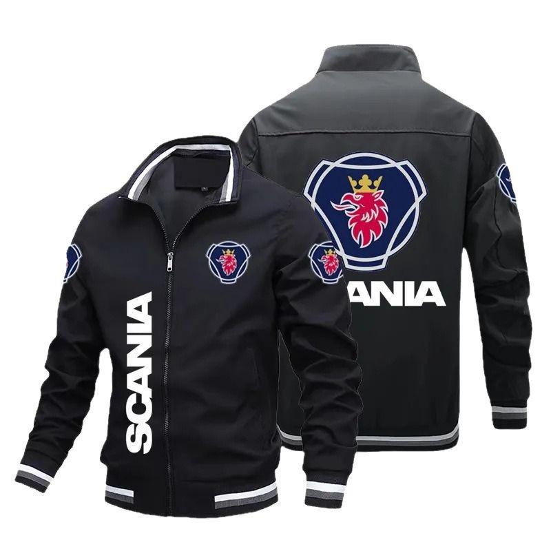 Men's Spring & Autumn Motorcycle/Car Logo Zipper Sports Jacket