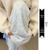 Petite Rainbow Dot Fleece-Lined High Waist Knit Wide-Leg Pants - Women's Autumn/Winter 145XS