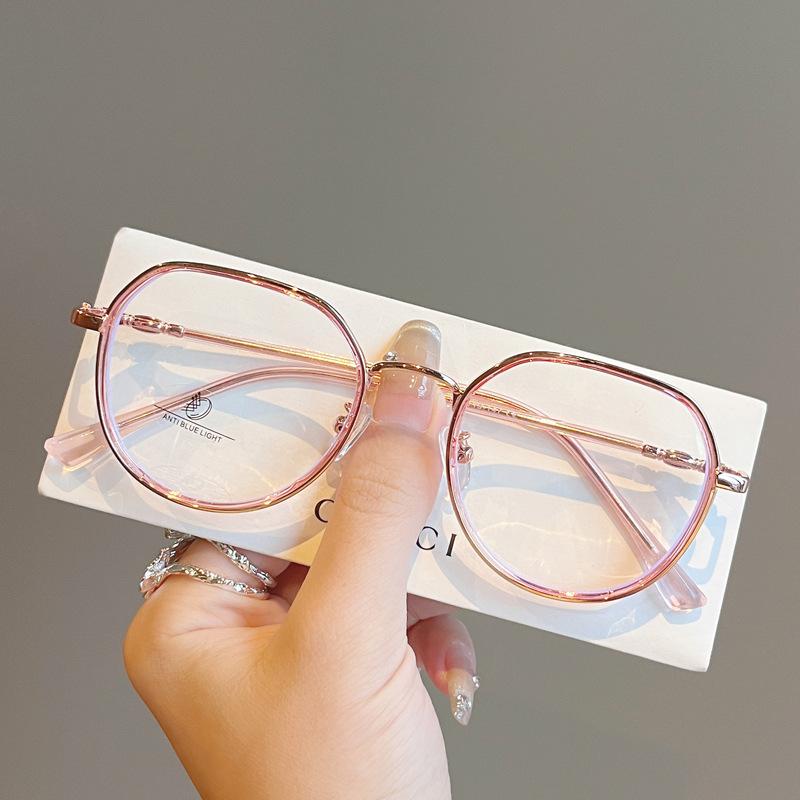 New Style Women'S Glasses Round Shape  Material Female Eyeglass Frames Blue Light Blocking Women'S Glasses Frames