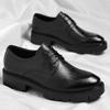 Fashion Classic Men's Leather Oxford Dress Shoes Lace-Up Business Formal Shoes Anti-Slip Comfortable Flats Male Wedding Party Work Shoes