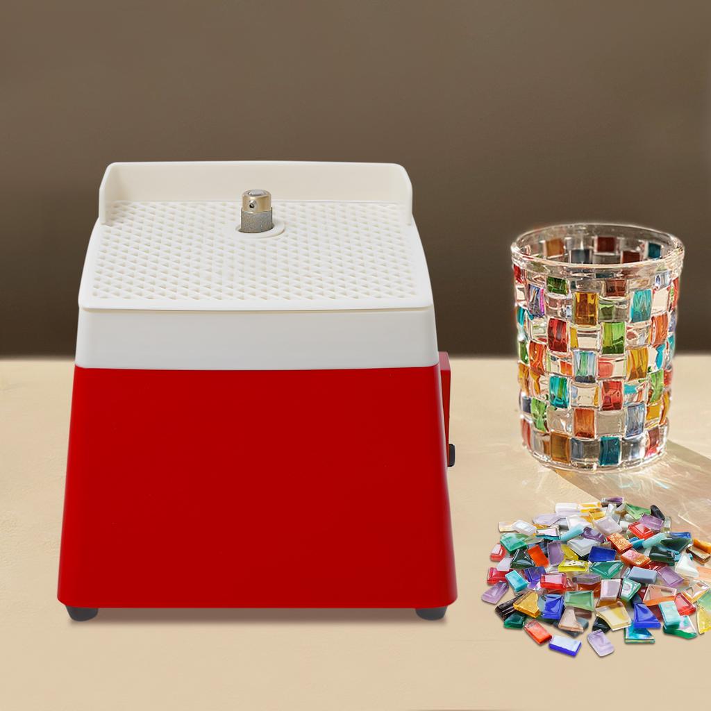 Edging Machine 65W 4200RPM Diamond Coated Grinding Head Automatic Water Feeding for Glass Ceramic DIY Handcrafts