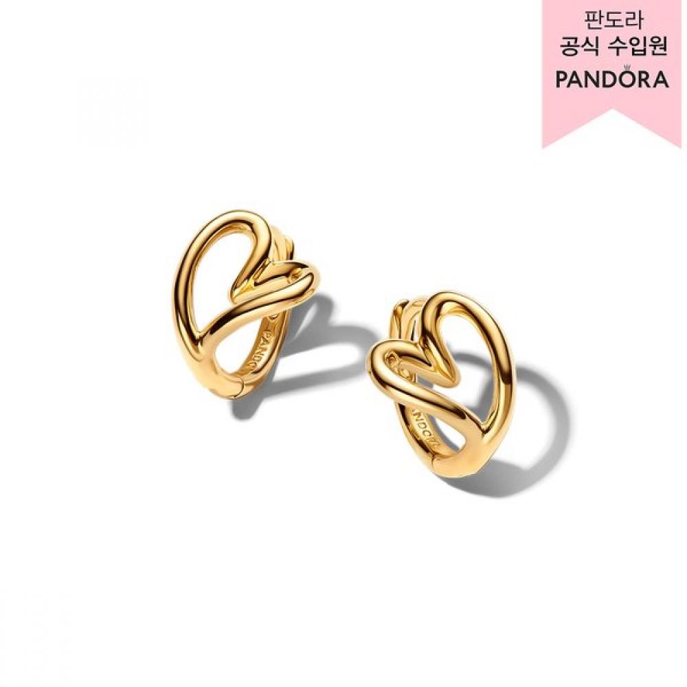 

Pandora Organicly Shaped Heart Small Hoop Earring 264359c00 Single option