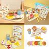 Fun Wooden Simulation Burger French Fries Beverage Kid Toy Set For Early Childhood Learning And Creative Play