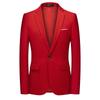 2025 Spring/Autumn Men's Solid Color Single-Button Business Casual Suit Jacket