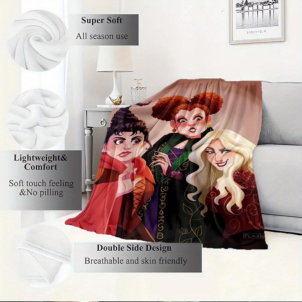 1pc Witches,Halloween,SorceryDigital Print Fleece Blanket - Contemporary Style, Suitable for All Seasons, Perfect for Home, Travel, or Campi