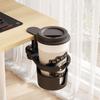 Desk Cup Holder Clamp Adjustable Anti-Spill Coffee Cup Holder 360 Degree Rotating Table Edge Clamp Cup Holder Anti-Fall Desk
