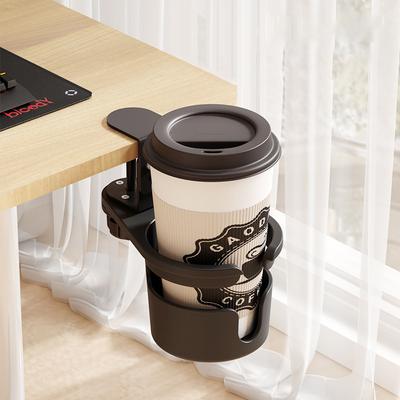 Schreibtischbecherhalter Klemme Verstellbarer Anti-Überlauf Kaffeetassenhalter 360 Grad Drehbarer Tischkantenklemmen-Becherhalter Anti-Fall Schreibtisch