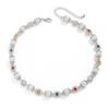 Ethnic Style Colorful Rhinestone Choker Beads String Imitation Pearl Clavicle Chain  Party