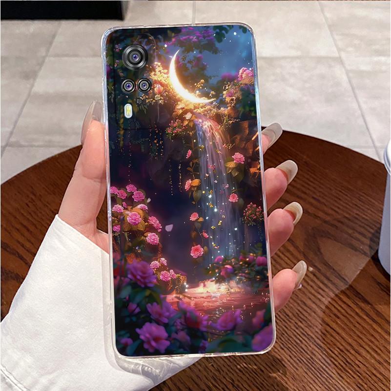 For Vivo Y31 2021 Y51 2020 Y53S Case V2036 V2030 Love Heart Rabbit Slim Clear Soft Silicone Back Cover For Vivo Y 31 Y 51 Casing