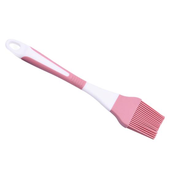 

Скребок для крема, антипригарный цельный дизайн, силиконовый шпатель для выпечки, масляная кисть, инструмент для пекарни 3 розовый