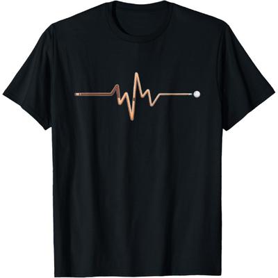 Billiard Pool Heartbeat Billiards Players 8 Ball Men Women T-Shirt(1)