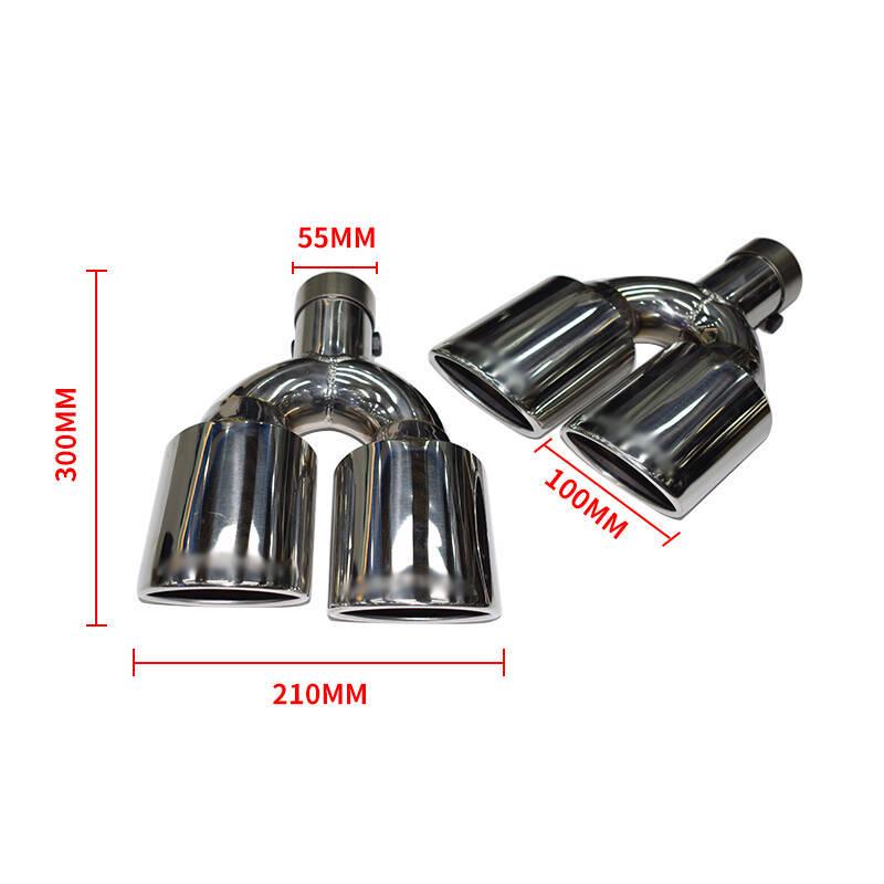 Mercedes AMG Quad Outlet Stainless Steel Tailpipe for W204 C-Class, W212 E63, C63, S-Class, S65.