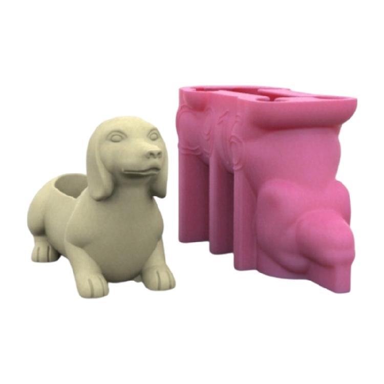 Succulent Vase Moulds Flowerpot Mold Dachshund Dog Shape Plant Pots Mold Pen Storage Holder Moulds for Making Planter