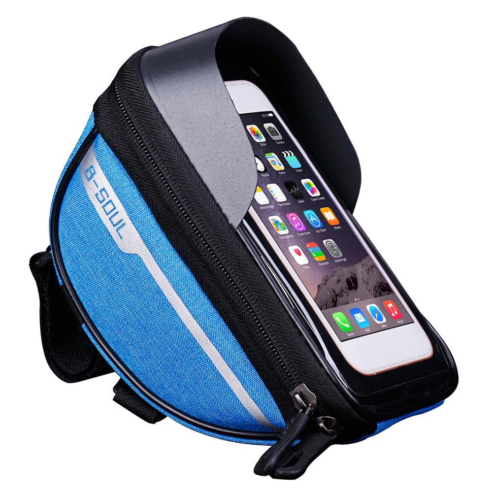 Night Riding Equipment Pannier Outdoor Special Purpose Practical Bike Touch Screen Smartphone Pannier Frame Front Tube Bag