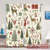 2pcs  Curtains Christmas Trees Snowflakes Deer (2) Modern Curtain Fabric Fabric Curtains Gifts for Bedroom   Living Room   Office