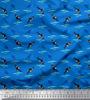 Soimoi Japan Crepe Satin Fabric Waves,Whale & Dolphin Ocean Decor Fabric Printed metre 42 Inch
