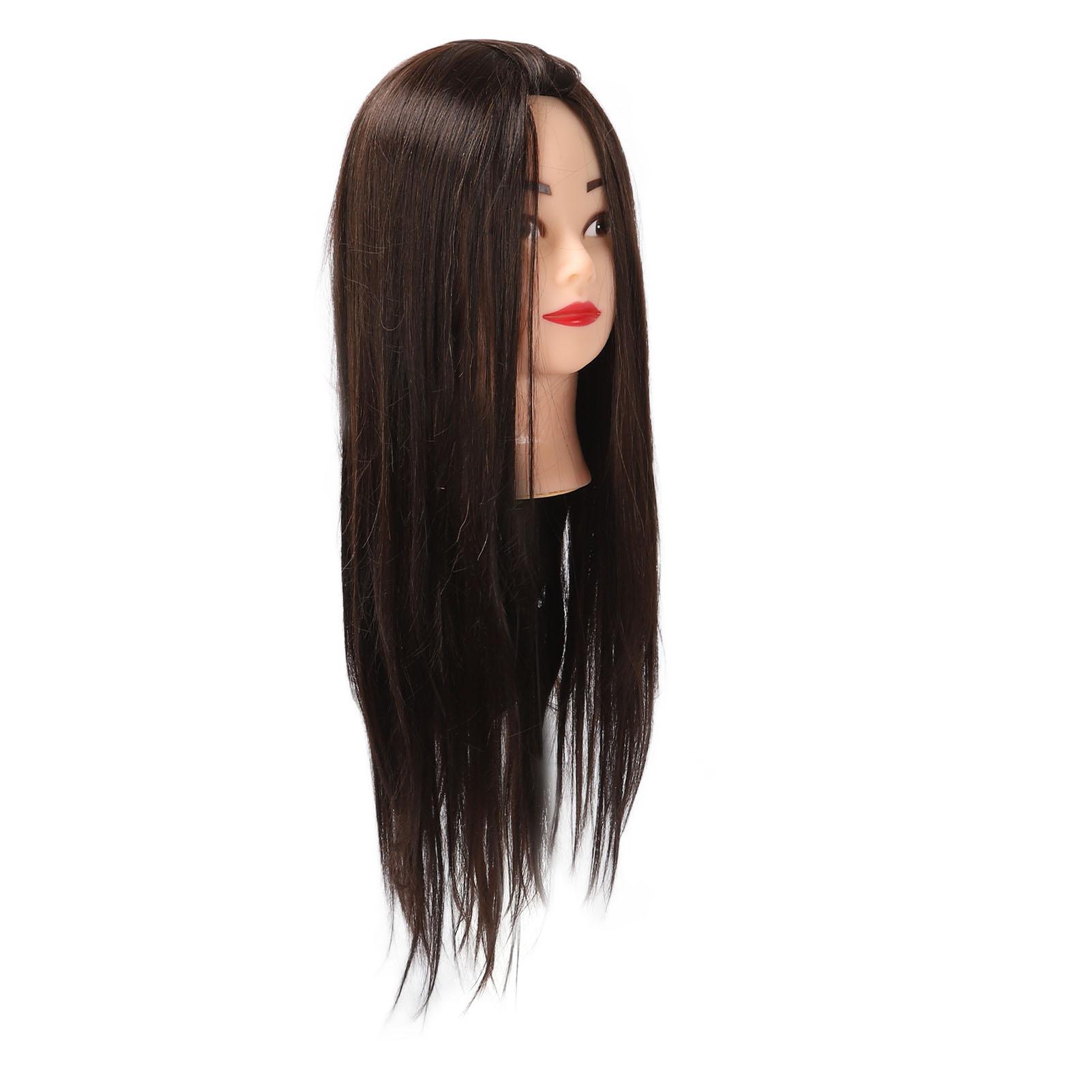 

Парикмахерская голова-манекен 63 см голова из синтетического волокна укладка пробор посередине косметологический манекен