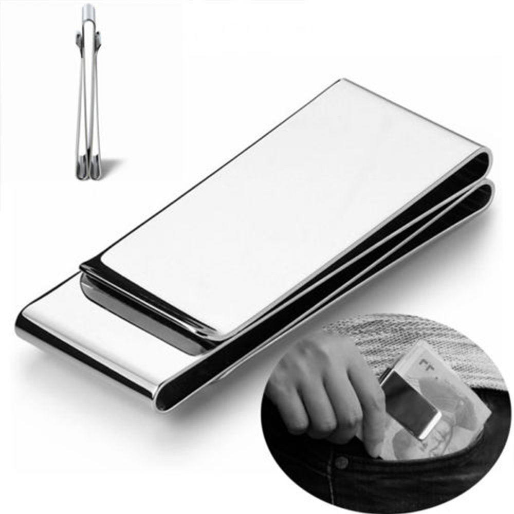 

Bookmarks Metal Pocket Holder Silver Money Clip Wallet Slim Credit Card For Gift Daily Use Business Meetings