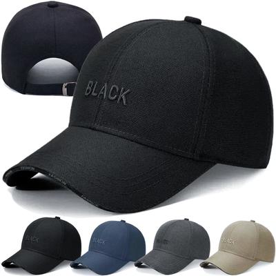Unisex Summer Cap Classic BLACK Embroidered Baseball Cap For Men & Women Outdoor Sports Cap Daily Wear Hats