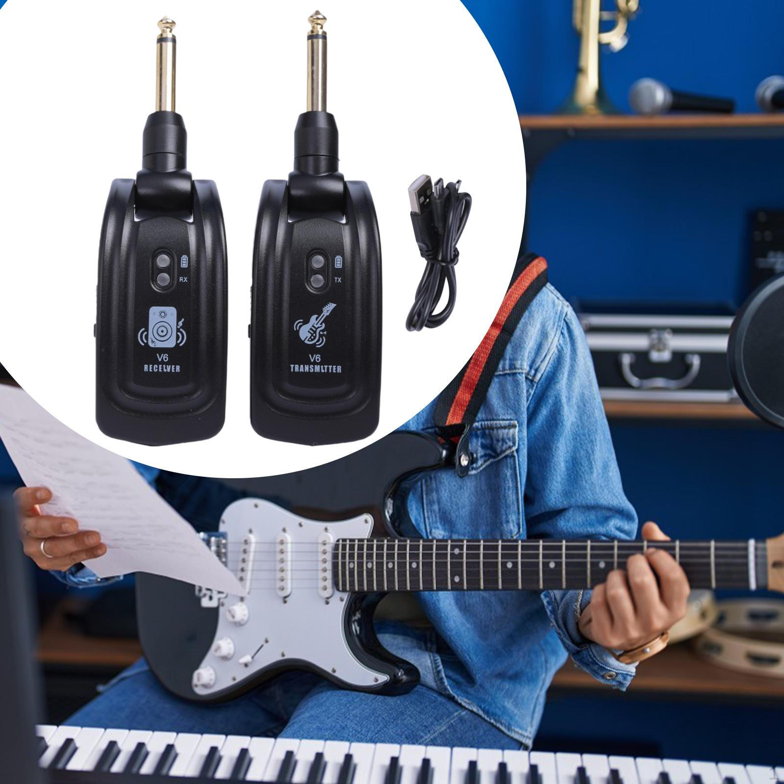 

Бездротова гітарна система Підсилювач Передавач Приймач Електричні інструменти чорний