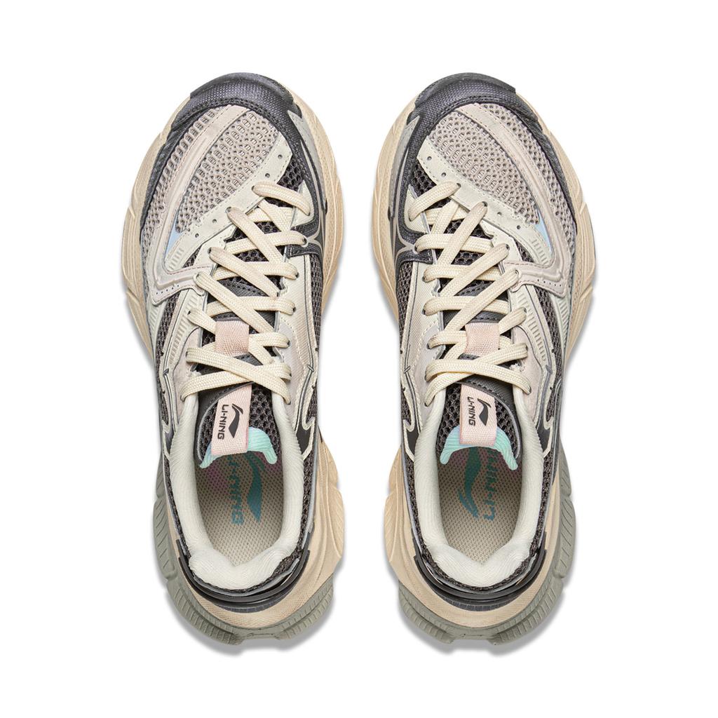 Li Ning Xingji Cushioning Abrasion Resistant Breathable Low Top Chunky Sneakers Women's Gray AGCW088-4
