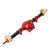 RC Rear Axle Assembly Aluminum Alloy RC Car Rear Axle Upgrade Parts with 27T 8T Internal Mounting Gear for SCX10 PRO Red