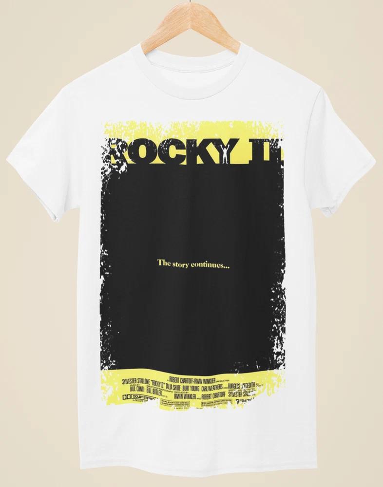 Rocky Ii Movie Poster Inspired Unisex White TShirt S