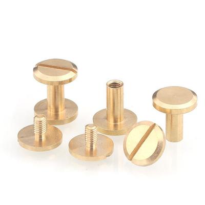 Měděné ploché nýtové pojistné šrouby s jednou čepelí pro dekoraci opasku a alba