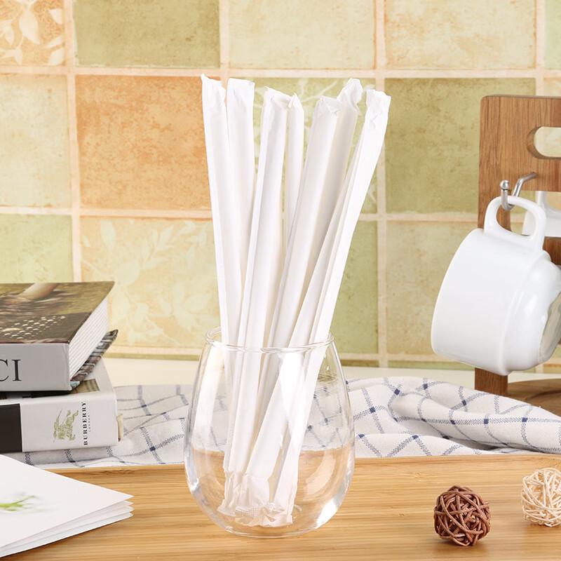 

Pabei Individually Wrapped Flat Paper Drinking Straws