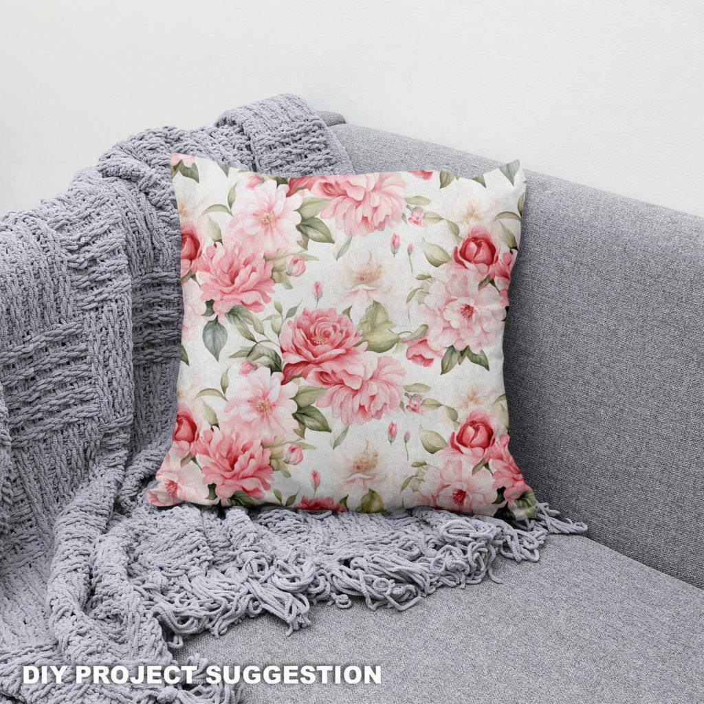 Royal Samt Stoff Polyester Zum Nähen - Motiv Blumen - Rdx2268