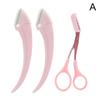 3PCS Eyebrow Trimmer Set Eyebrow Scissors With Comb Crescent Trimmer Makeup Tools Eyebrow J2S0