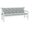 VidaXL Set of 2 Garden Bench Cushions, Balcony Pillows, Seat Cushions Patio Gardening Terrace Outdoor, Grey 4002619