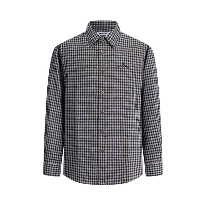Navigare Men's Plaid Long-Sleeve Overshirt