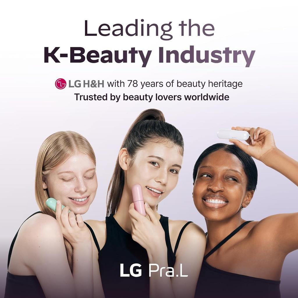 LG Pra.L Super-Foam Galvanic Booster Beauty Device – Mystic White