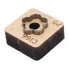 Leather Cutting Die with Wood Base Flower Shape Punching Mold for Keyring Making Crafting Projects