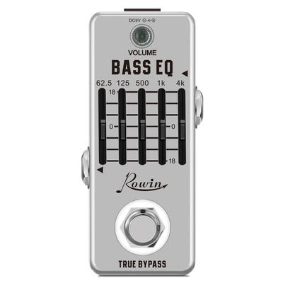Rowin Bass EQ Πενταζωνικό Ισοσταθμιστής Πεντάλ Εφέ Μπάσου για Ηλεκτρικό Μπάσο Πεντάλ Αληθινής Παράκαμψης, LEF-317B