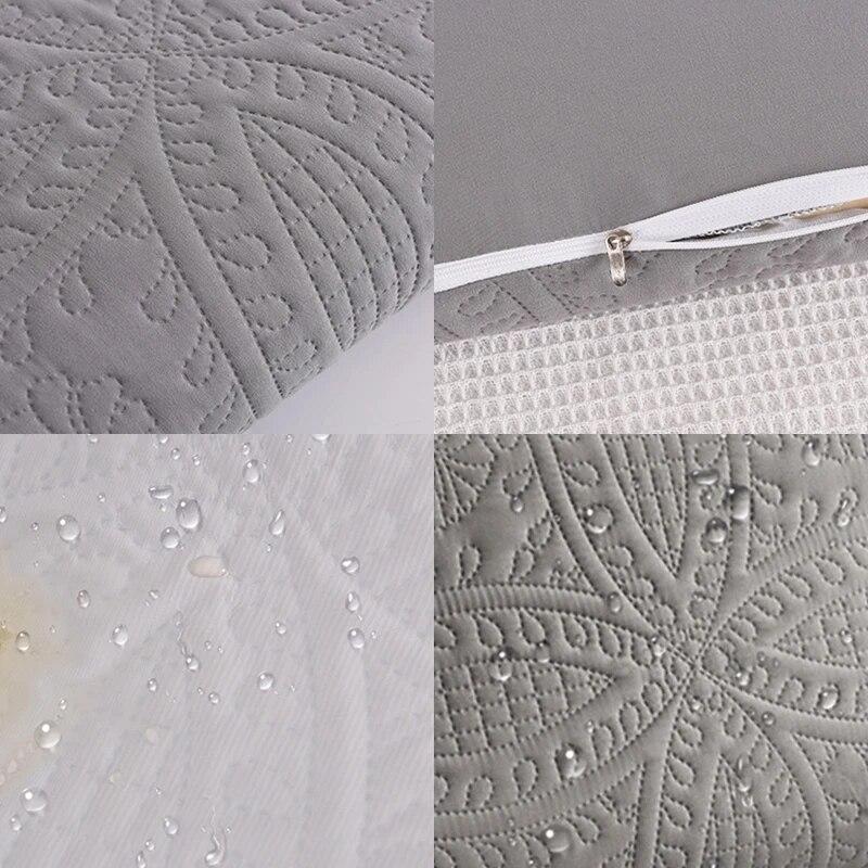 Capa de almofada impermeável rebote fronha de espuma de memória acolchoado látex fronha protetor de contorno
