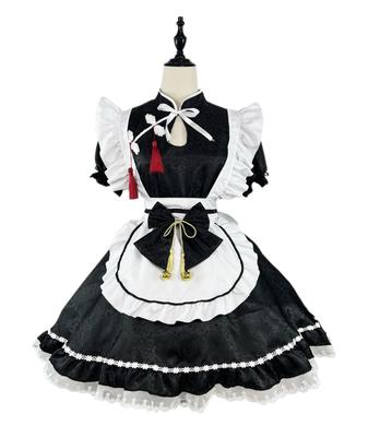 Maid Gothic Devilish Maid Maid Cute Maid Sexy Maid Size M [YZZYQQ] Costume, Lolita, Outfit, Headband, Café Costume, Apron, Costume, Costume, Black,